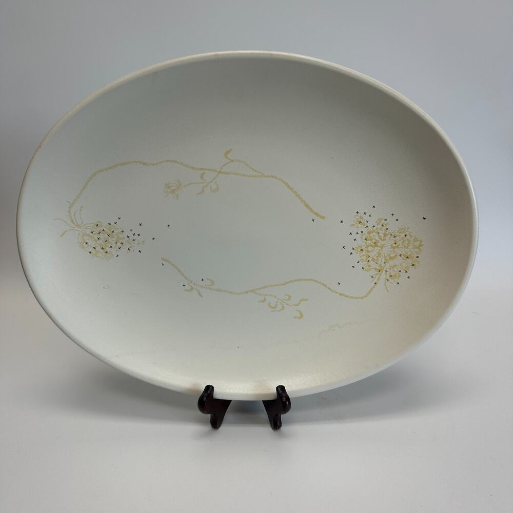 MCM 16" x 12" Russel Wright by Knowles Platter USA Gold Stars Mid Century